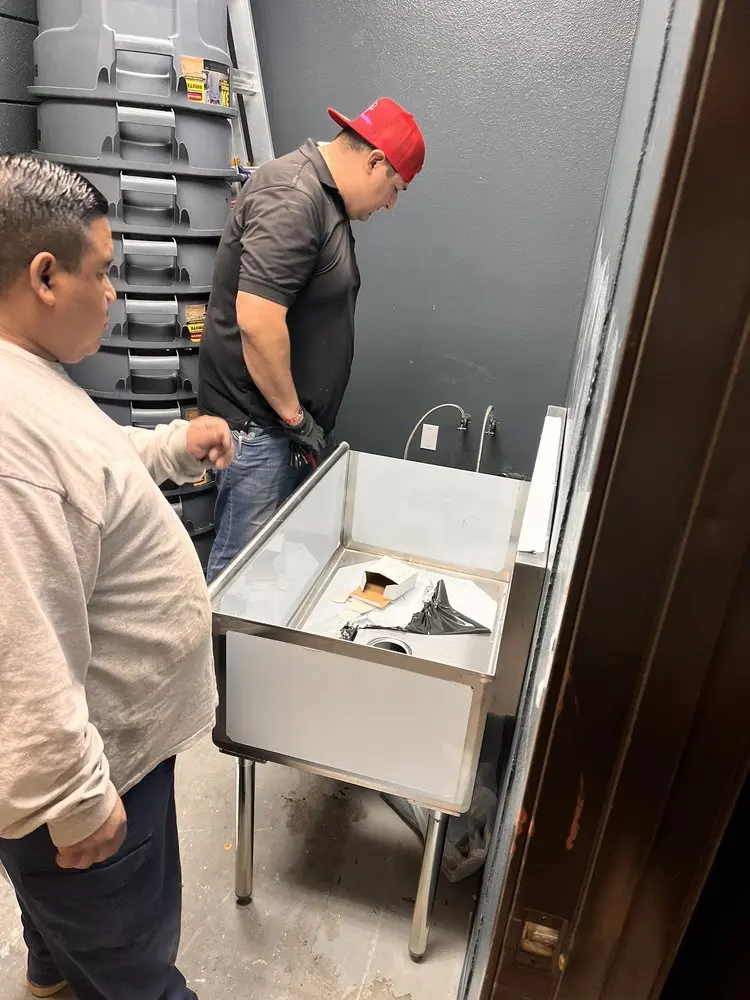 Commercial plumbing and sink installation in Brooklyn